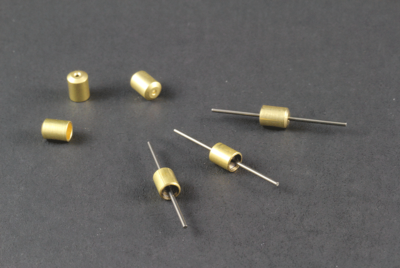 Jacketed Ferrules Varian 1078 Inj, Brass Jacket, 0.8mm 100% Graphite Ferrule
